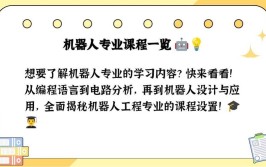 工业机器人本科专业课程设置是怎样的？有哪些实践环节？